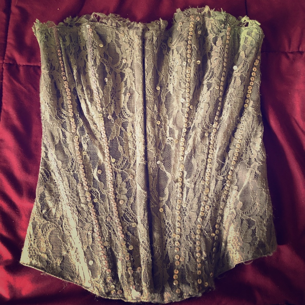 Grey/Silver Corset